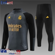 KIT: Survetement de Foot Real Madrid gris foncé Enfant 2023 2024 C09