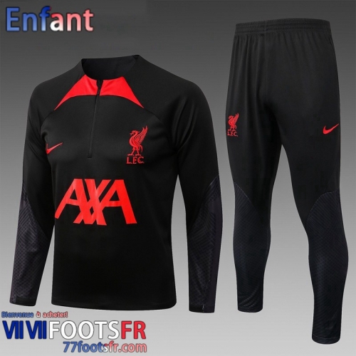 KIT: Survetement de Foot Liverpool Noir Enfant 2022 2023 TK453