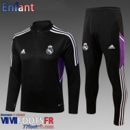 KIT: Survetement de Foot Real Madrid Noir Enfant 2022 2023 TK458