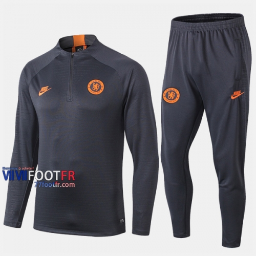 Soldes Ensemble Survetement Foot Chelsea FC Orange 2019/2020 Nouveau