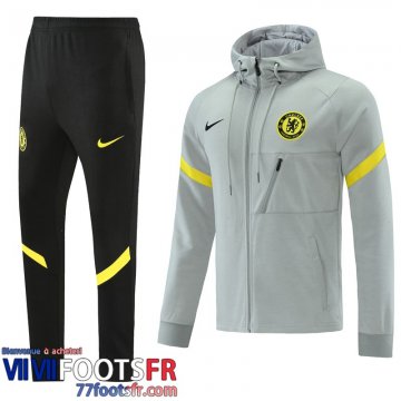 Veste Foot - Sweat A Capuche Chelsea gris Homme 21 22 JK239