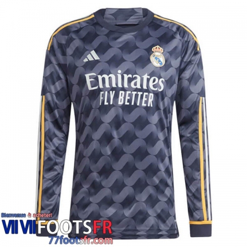 Maillot De Foot Real Madrid Exterieur Homme Manche Longue 2023 2024