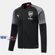 Magasins Veste Foot Arsenal Noir 2019/2020 Nouveau Promo