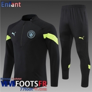 Survetement de Foot Manchester City noir Enfant 22 23 TK338