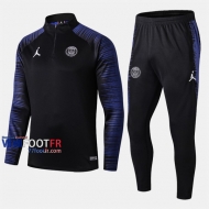 Aaa Qualité: Ensemble Survetement Foot PSG Paris Saint Germain Jordan Noir/Bleu 2019 2020 Nouveau