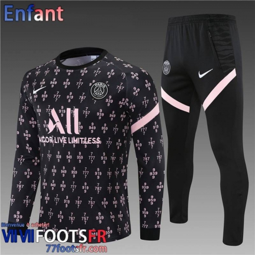 Survetement de Foot PSG noir Enfant 21 22 TK187