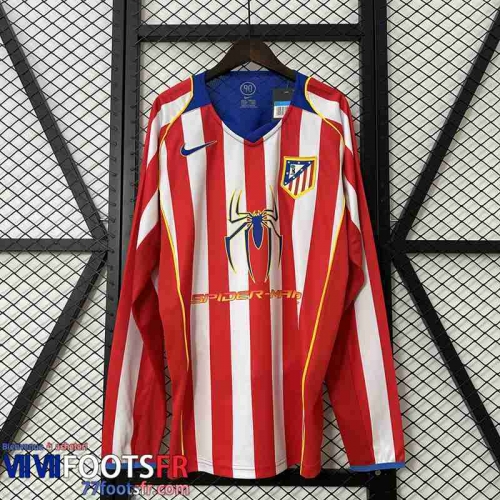 Retro Maillot De Foot Atletico Madrid Domicile Homme Manche Longue 04 05 FG632