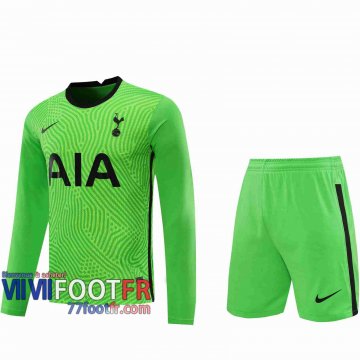 77footfr Maillots foot Tottenham Gardiens de but Manche Longue green 2020 2021