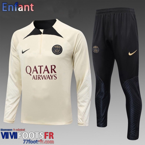 KIT: Survetement de Foot PSG light yellow Enfant 2023 2024 C23