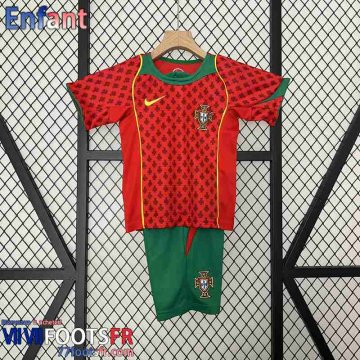 Retro Maillot De Foot Portugal Domicile Enfant 2004 FG560