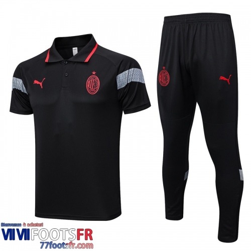Polo foot AC Milan noir Homme 2023 2024 PL654