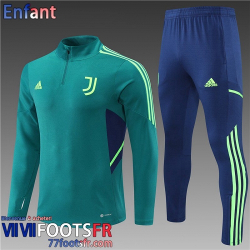 Survetement de Foot Juventus vert Enfant 2022 2023 TK297