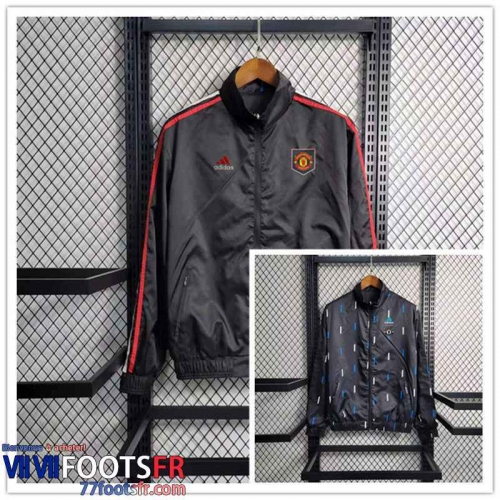 Coupe Vent Vetements reversibles Manchester United gris foncé Homme 2023 2024 WK434