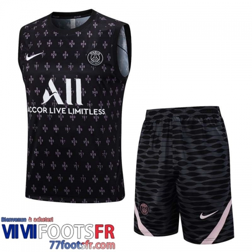 Survetement Sans manches PSG noir Homme 2023 2024 TG964