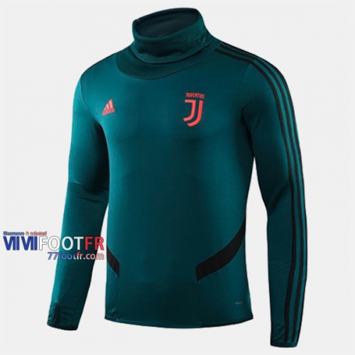 Nouveaux Parfait Sweatshirt Foot Juve Col Haut Vert 2019-2020