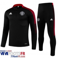 Kits: Survetement de Foot Manchester United le noir Enfant 2021 2022 TK112