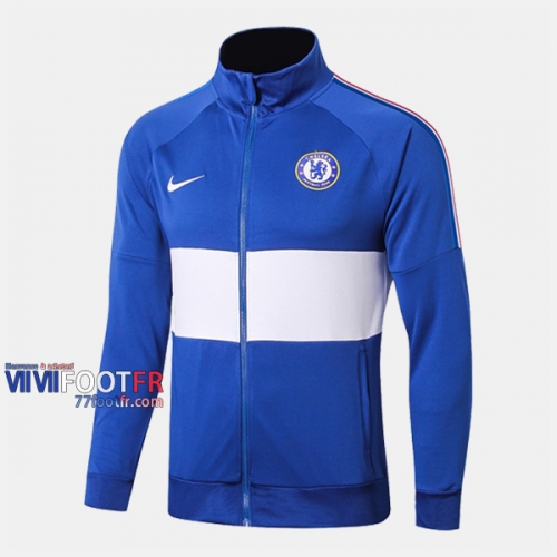 Boutique Veste Foot FC Chelsea Bleu/Blanc 2019/2020 Nouveau Promo