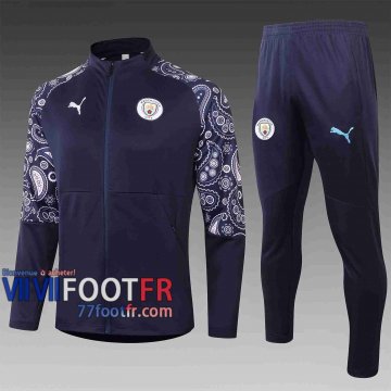 77footfr Manchester City Veste foot Bleu foncé 20-21 A383