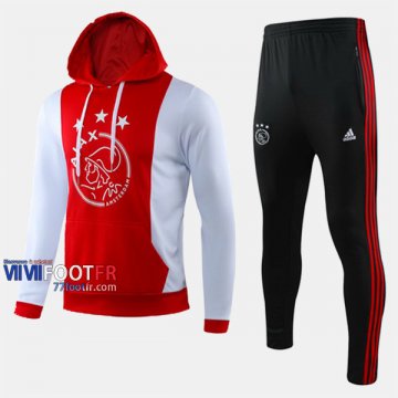 A++ Qualité: Ensemble Sweat A Capuche Survetement Foot Ajax Amsterdam Rouge Thai 2019-2020 Nouveau