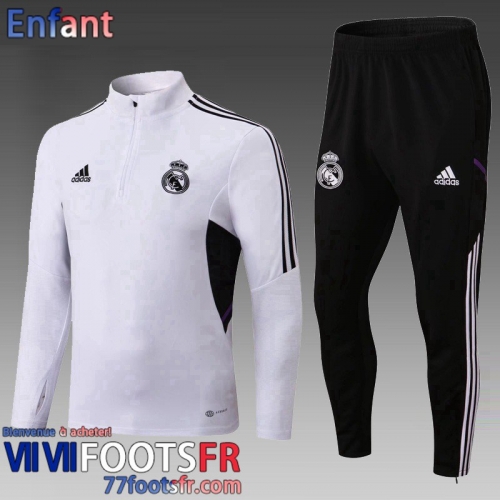 Survetement de Foot Real Madrid Blanc Enfant 2022 2023 TK495