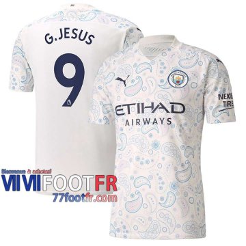 77footfr Manchester City Maillot de foot G.Jesus #9 Third 20-21