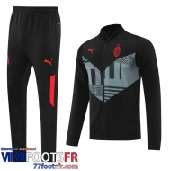 Veste Foot AC Milan gris noir Homme 2022 2023 JK327