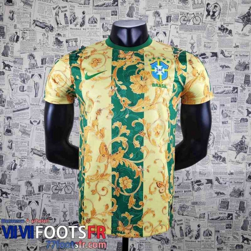 Maillot De Foot Bresil Vert jaunâtre Homme 2022 2023 AG67