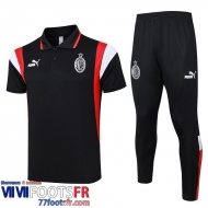 Polo foot AC Milan noir Homme 2023 2024 E09