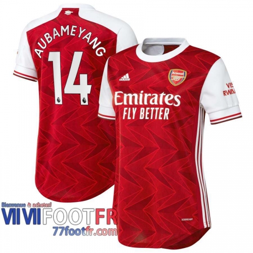 Maillot de foot Arsenal Aubameyang #14 Domicile Femme 2020 2021