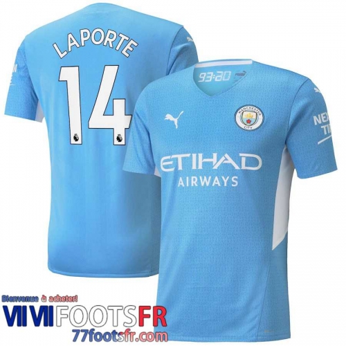 Maillot De Foot Manchester City Domicile Homme 21 22 # Laporte 14