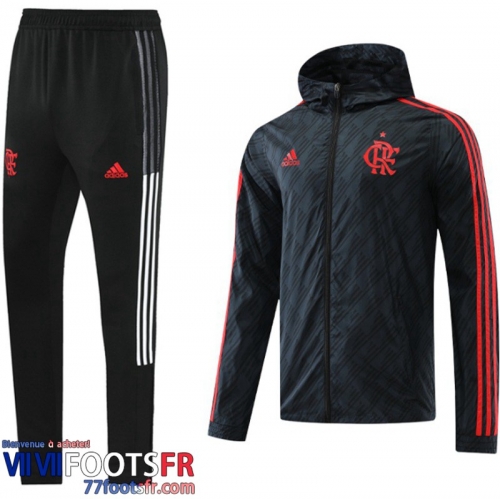 Coupe Vent - Sweat a Capuche Flamengo noir Homme 2022 2023 WK109