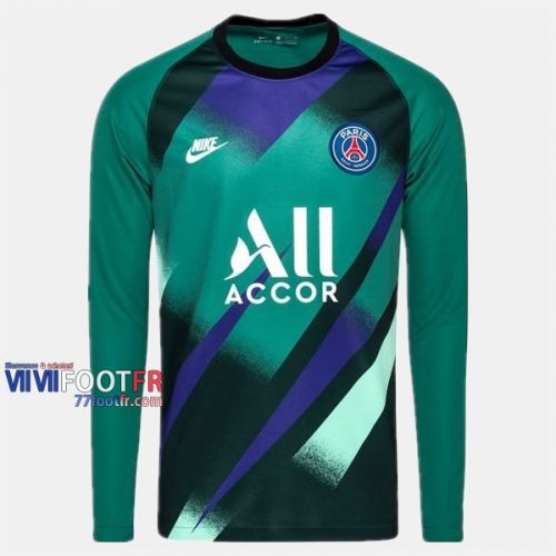 Nouveau Flocage Maillot De Foot Gardien PSG Paris ST Germain Homme Vert Fonce 2019-2020 Personnalise