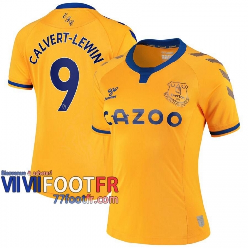 77footfr Everton Maillot de foot Calvert-Lewin #9 Exterieur Femme 20-21