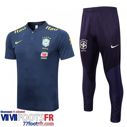 Polo foot Bresil bleu marine Homme 2022 2023 PL617