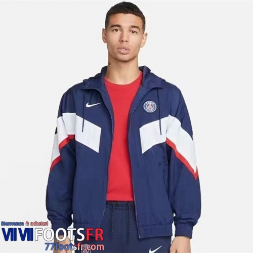 Coupe Vent - Sweat a Capuche PSG bleu Homme 2022 2023 WK168