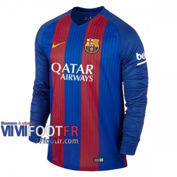 77footfr Retro Maillot de foot FC Barcelone Domicile Manche Longue 2016/2017