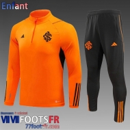 KIT: Survetement de Foot Internacional orange Enfant 2023 2024 TK707