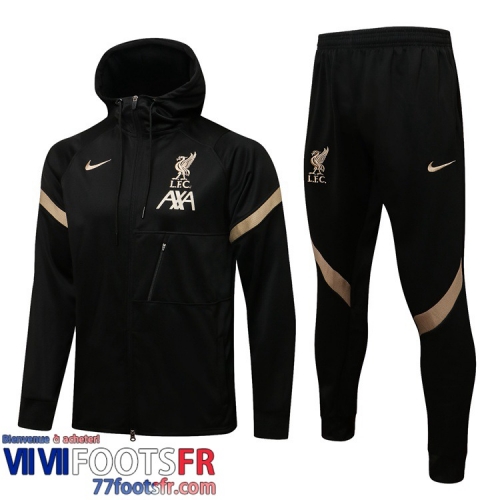 Veste Foot - Sweat A Capuche Liverpool le noir Homme 2021 2022 JK185