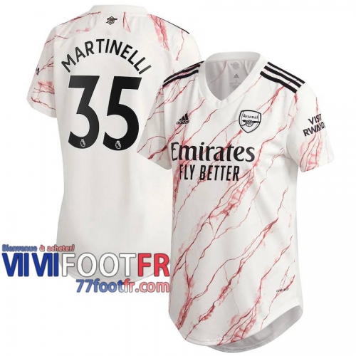 77footfr Arsenal Maillot de foot Martinelli #35 Exterieur Femme 20-21