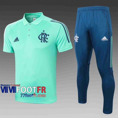 Polo de foot Flamen 2020 2021 Vert C456#