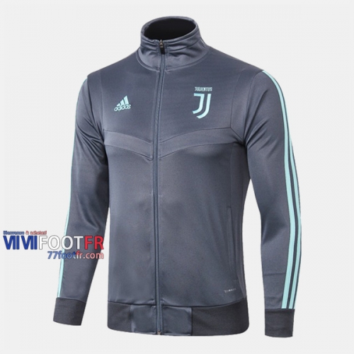 Magasins Veste Foot Juventus Gris 2019/2020 Nouveau Promo