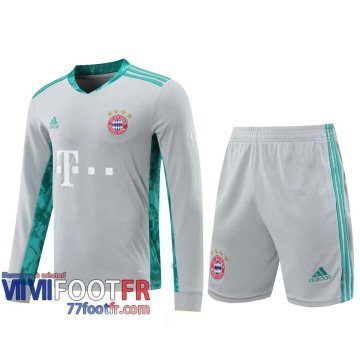 77footfr Maillots foot Bayern Gardiens de but Manche Longue Light gray 2020 2021