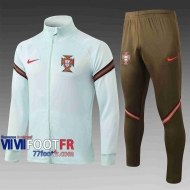 Veste de foot Portugal 2020 2021 Vert clair col montant A350#