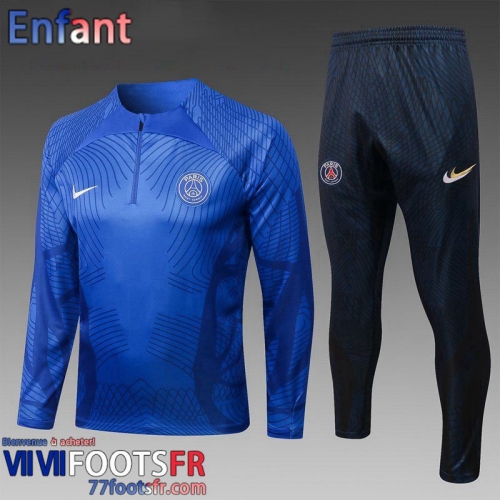 KIT: Survetement de Foot PSG bleu Enfant 2022 2023 TK441