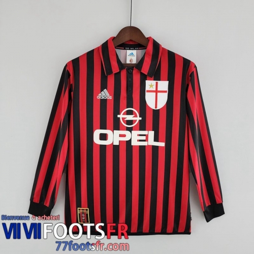 Retro Maillot De Foot AC Milan Domicile Homme Manche Longue 99 00 FG180