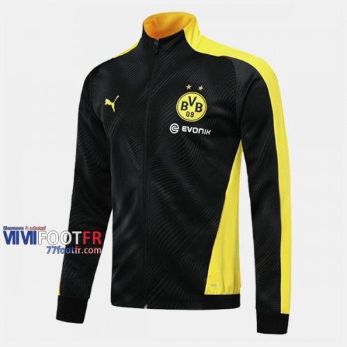 Boutique Veste Foot Dortmund Bvb Noir/Jaune 2019/2020 Nouveau Promo