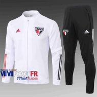 Veste de foot Sao paulo 2020 2021 blanc A310#