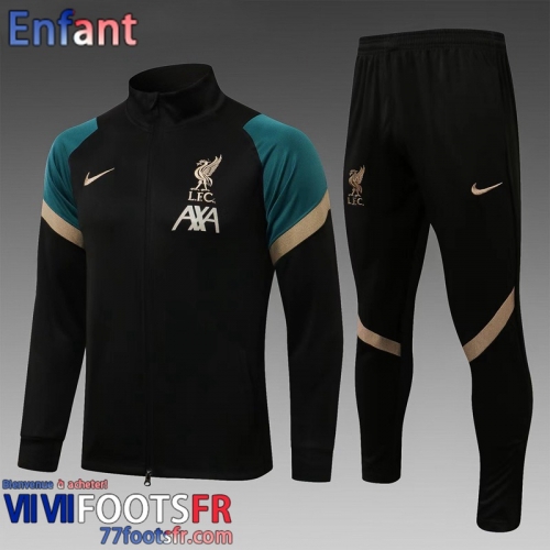 Survetement de Foot Liverpool noir Enfant 21 22 TK164