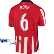 Maillot de foot Atletico Madrid Koke #6 Domicile Femme 2020 2021