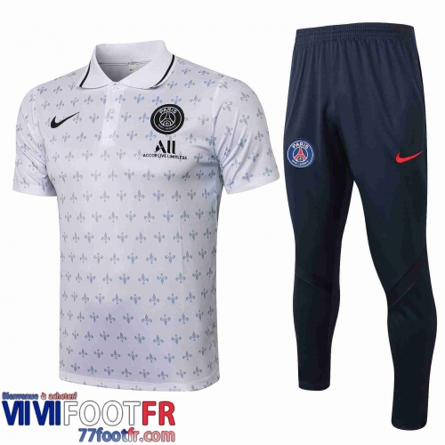 Polo de foot PSG blanc 2021 2022 PL16